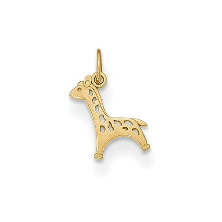 14k Yellow Gold Polished Cut-out Giraffe Pendant