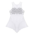 thumbnail image 3 of inhzoy Kids Girls Lyrical Dance Dress Sequins Mesh Ballet Dancewear Leotard Dress White 6, 3 of 6