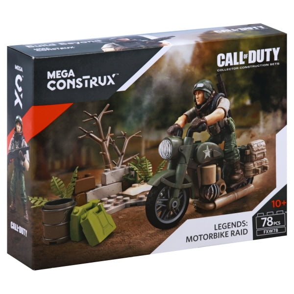 CALL OF DUTY WWII MOTORCYCLE DRIVER RIDER FIGURE MODERN MEGA CONSTRUX BLOKS HALO 