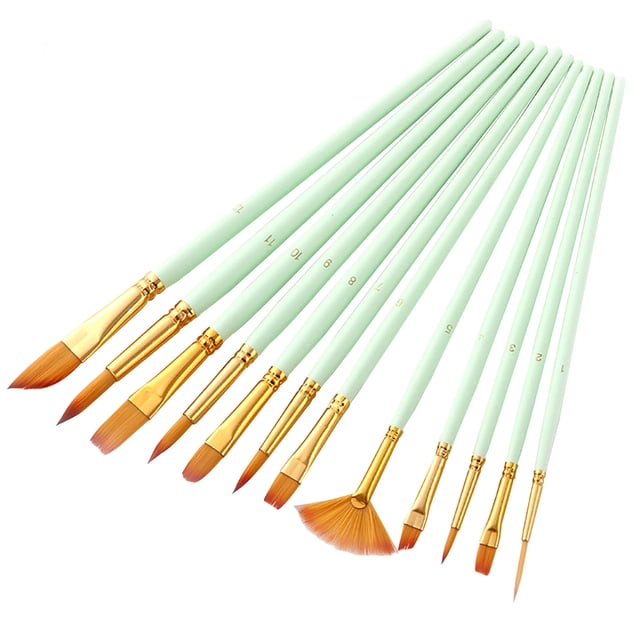 Juego de Pinceles de Pintura TFixol 12 Piezas Cepillo de Pintura