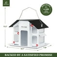 thumbnail image 6 of Kingsyard Metal Bird Feeder House for Outdoors Hanging, Triple Feeders for Finch Cardinal, White, 6 of 7