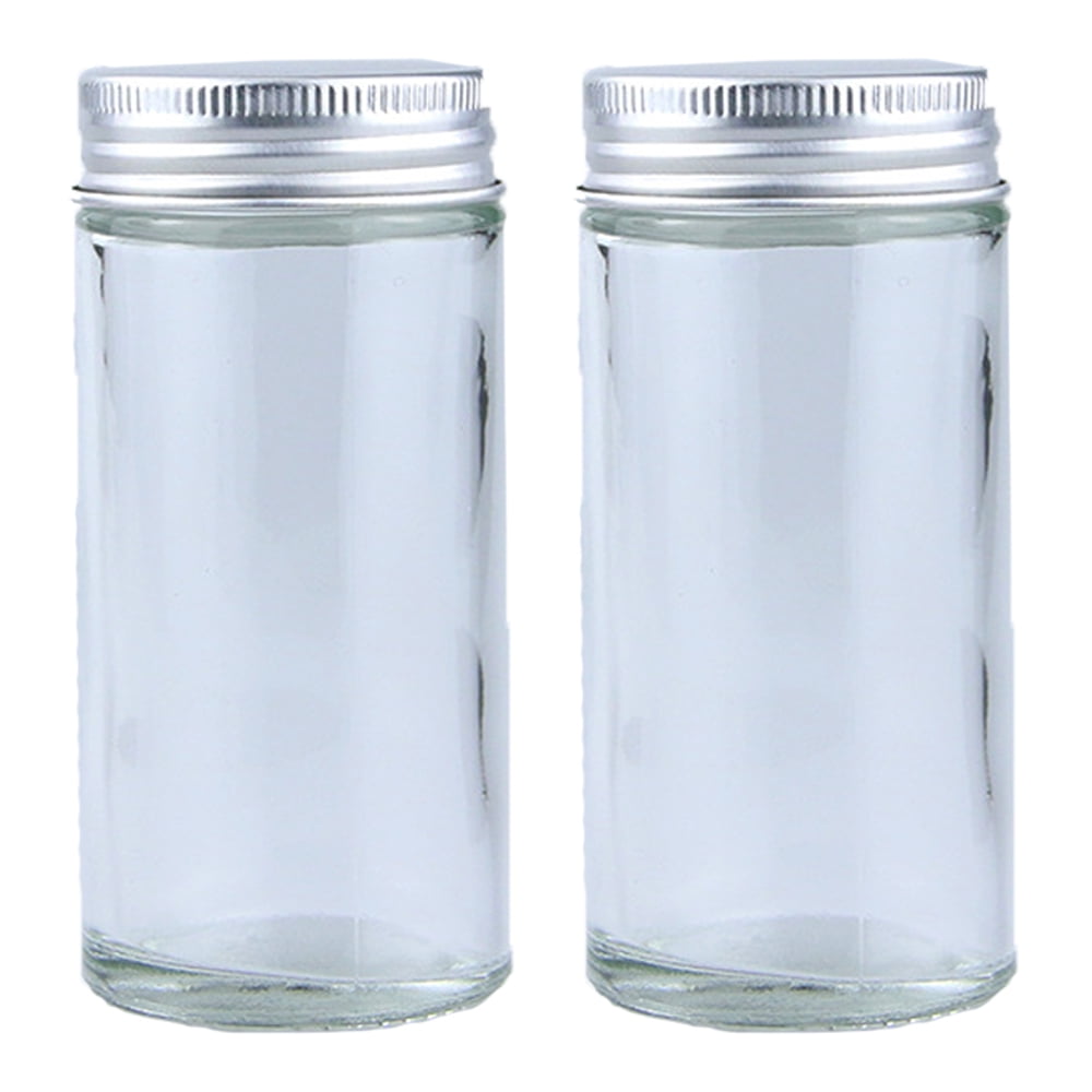 French Square Spice Jars, Spice Shaker/Pourer with Lid ,Great for Spices, Herbs, Seasonings and More 1pcs, Silver