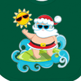thumbnail image 4 of Inktastic Surfing Santa Boys or Girls Baby Bib, 4 of 4