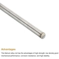 thumbnail image 4 of Uxcell Titanium Round Rod, Half-Hard TC4 Titanium Alloy, Round Bar Rod,8 x 100mm, 4 of 5