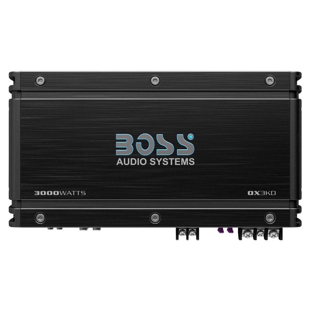 BOSS Audio Systems OX3KD Onyx Series Car Audio Subwoofer Amplifier, – 3000 High Output, Class D, 1 Ohm Stable, Low Level Inputs, Low Pass Crossover, MOSFET Power Supply, Monoblock, Stereo