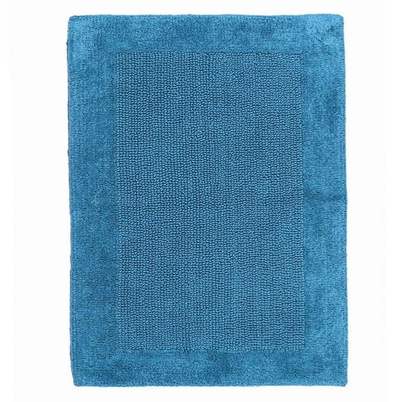 Knightsbridge Bella Napoli 220 GSF Reversible Bath Rug 17 x 24 - Aqua