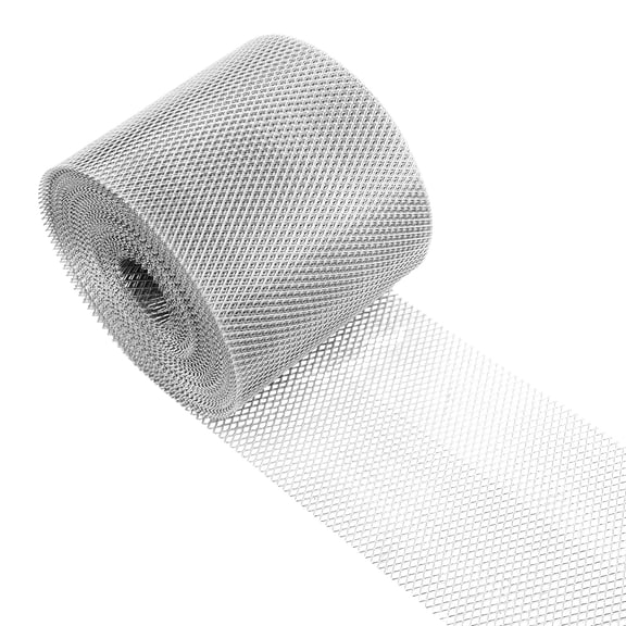 Aluminum Gutter Guard Mesh, 6 Inch x 100 Ft Roll, Fine Hole Design to Block Leaves & Debris, Easy to Cut & Install, for Outdoor Drainage