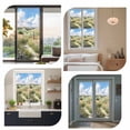 thumbnail image 7 of Spring Grassland Window Privacy Film, Nature Blue Sky Mountain Scenery Static Cling UV Sun Blocking Heat Control Window Tint Day and Night, Non-Adhesive One Way Windows Privacy Cover 17.7''x78.7'', 7 of 7