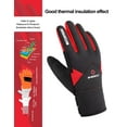 thumbnail image 2 of INBIKE Winter Cycling Gloves Cold Weather Thermal Windproof Gel Road Bike Gloves Red Large, 2 of 7