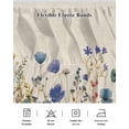thumbnail image 5 of Blue Teal Spring Floral Wrap Around Bed Skirts for King Bed 16" Drop,Bed Skirt with Adjustable Elastic Belt Dust Ruffle Bed Valance for Bedroom Watercolor Botanical Summer Flowers Bed Frame Cover, 5 of 7