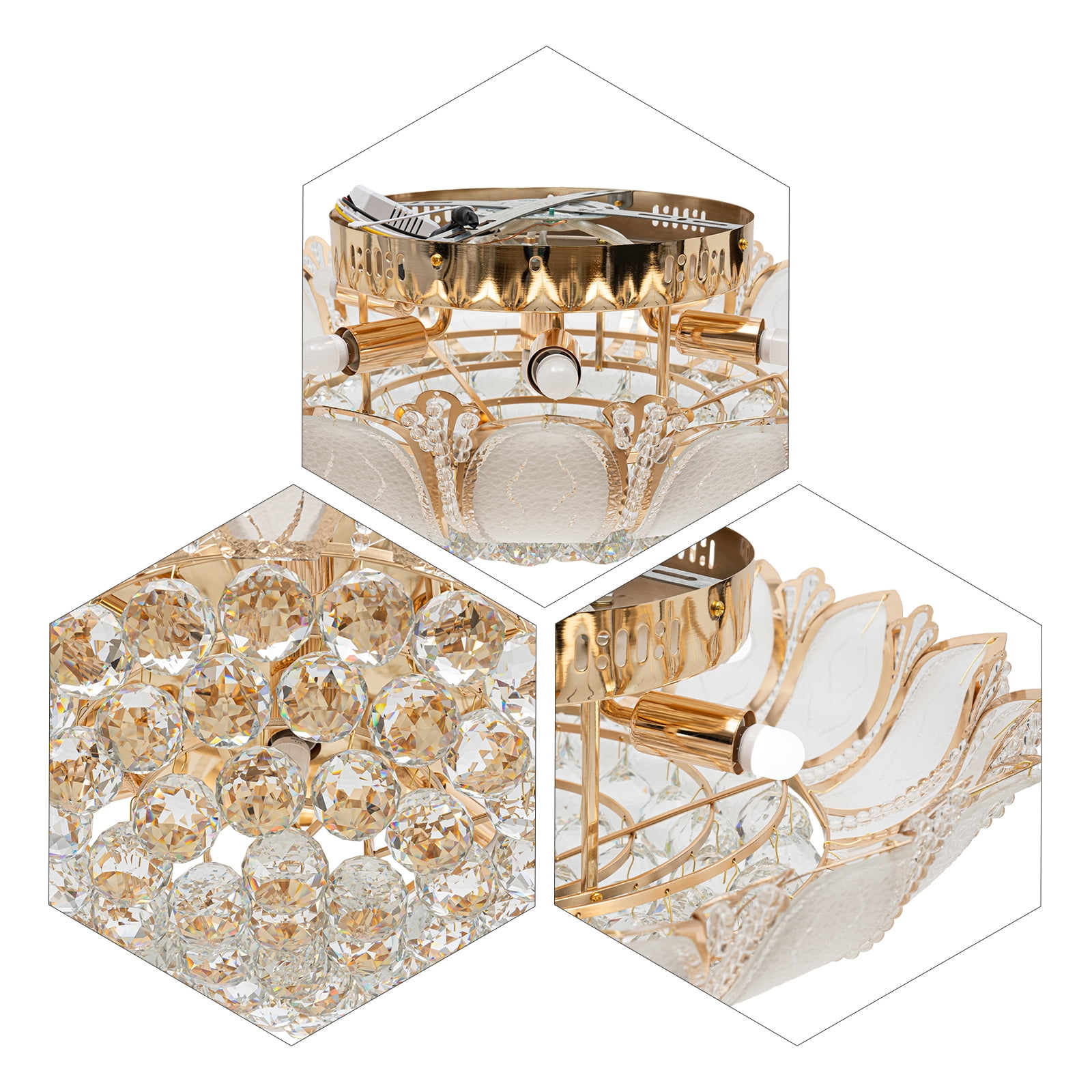 Wildnix Elegant Ceiling Light – 360° Illumination, Remote Control, Floral Lotus Design, Soft Light