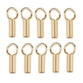 thumbnail image 1 of simhoa 10 Pcs Tube Perle 925 Argent Collier Bracelet Cordon Extrémité Or, 1 of 8