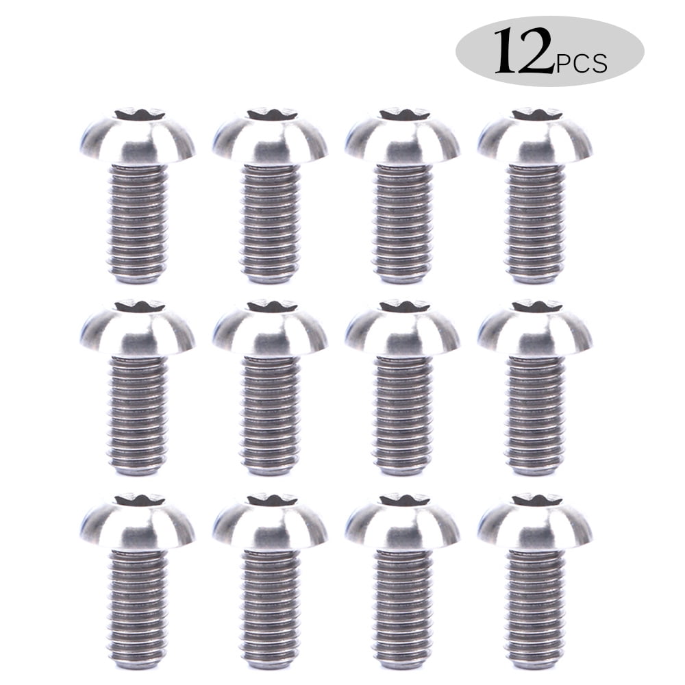 12PCS Disc Brake Rotor Screws M5*10mm Titanium MTB Bike Bicycle Torx T25 Bolts