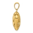 thumbnail image 2 of 14k Yellow Gold Polished D.C Finish 3-D Fancy Heart Design Pendant, 2 of 5