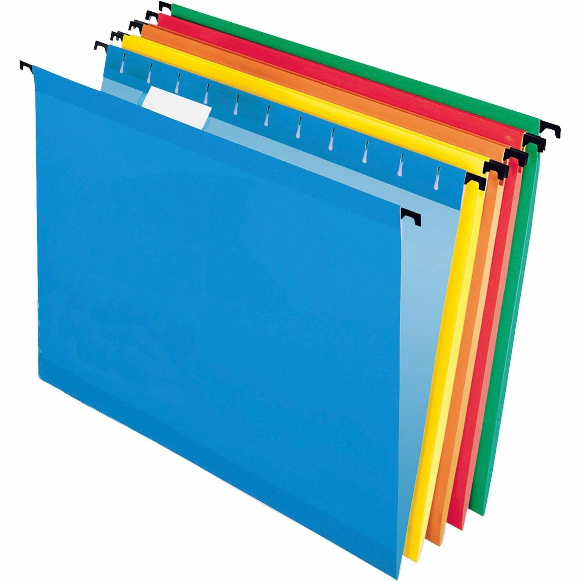 Pendaflex SureHook Hanging File Folder, Letter Size, 1/5 Cut Tabs, Assorted Colors, Pack of 20