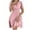 Pink, variant on Bigersell Vintage Dress Women's Casual Short Sleeve Summer Square Neck Chiffon Polka Dot Short Skirt Lantern Sleeve Dress Plus Size Dresses Wedding Guest Regular T-Shirt Dresses, Style 30257, Pink S