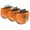 Orange, variant on Pet Life ® 'Axler' Triple Rotating Rake Deshedder and Dematting Grooming Pet Comb