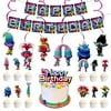 Trolls Birthday Party Supplies,Trolls Party Set Include Happy Birthday Banner - Cake & Cupcake Toppers - Hanging Swirls - 16 Latex Balloons for Children Birthday Party Decoration