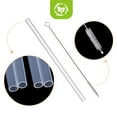 thumbnail image 4 of 6 -Pack Reusable Hard Plastic Clear Straws, with Cleaning Brush - for 20/30/40 oz Tumbler Straws, 4 of 8