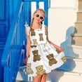 thumbnail image 4 of Girls Dress Cute Bear Sleeveless Dress for Girls Hem A-Line Casual Sundress, 4 of 7