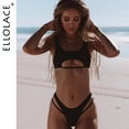 thumbnail image 1 of Ellolace Sexy Bikini ahueca hacia fuera el traje de baño de las mujeres de corte alto Micro traje de baño 2022 elegante traje de baño trajes de playa 2 piezas Tan Jianjun unisex, 1 of 2