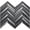Black Wood and Metal Silver, variant on 10-Sheet Herringbone Tile Peel and Stick Backsplash, Polished White PVC Mixed Metal Gold Stick on Backsplash for Kitchen and Bathroom Wall