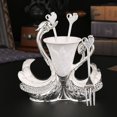 thumbnail image 3 of Swan Base Holder Dinnerware Set Spoon and Fork for Tea Coffee Desserts Appetizers Easy to Clean and Dishwasher Safe, 3 of 11