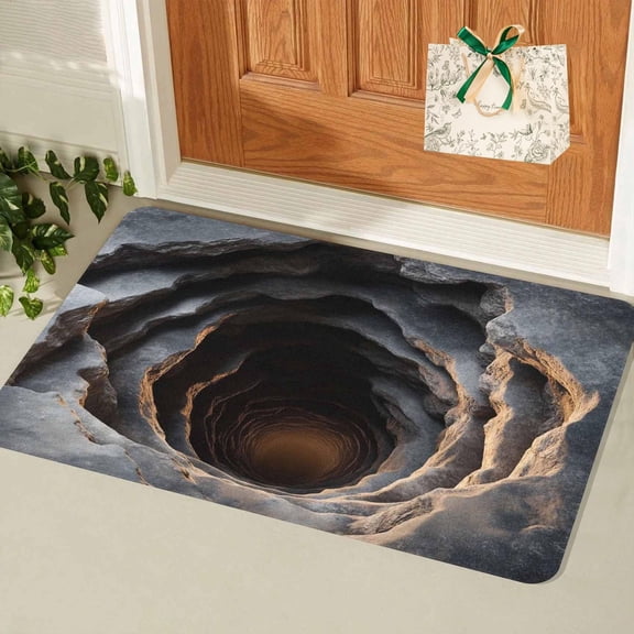 Visual Illusion Area Rug, HD Printed 3D Optical Illusion Doormat with Non-Slip Backing for Living Room and Indoor Floor