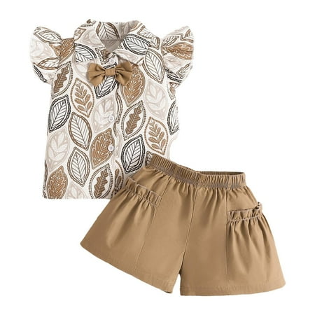 

KUNKASA Fashion Set For Children 2024 Fall Toddler Girls Short Sleeve Prints Floral Prints Boys Shirt with Pocket 6-12 Months