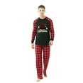 thumbnail image 5 of Odeerbi Christmas Pajamas for Family Plaid Holiday Long Sleeve Family Christmas Pajamas Matching Sets Dad Fashion Plaid Print Blouse Tops Pants Sleepwear Xmas Family Matching PJs Set Red, 5 of 5