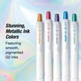 thumbnail image 4 of Pilot G2 Edge White Premium Gel Pens, Retractable, Fine Point, 0.7mm, Assorted Metallic Colors, 5 Count, 4 of 7