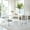 White/Gray Fabric, variant on Dining Table Set for 4, Classic Style Solid Wood Warm Chairs w Extendable Rectangular Table, Kitchen Room Set, Espresso Color w PU Leather Fabric