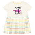 thumbnail image 3 of Inktastic Go Go Go Pink Racing Car Girls Baby Dress, 3 of 5