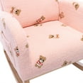 thumbnail image 6 of Rocking Chair for Nursery, Modern Upholstered Rocker Chair with High Back and Side Storage Pocket, Comfy Leisure Accent Armchair for Bedroom, Living Room and Balcony, Pink, 6 of 7