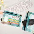 thumbnail image 4 of 2 Pack Flip Folders with Clear PVC Window Binder Pouches 3-Ring Binder Organizer for Office & Home Beautiful Watercolor Stars, 4 of 6