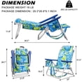 thumbnail image 2 of OFIKA Backpack Beach Chairs for Adults - Folding Heavy Duty Camping Chair with Storage Pouch, Cup Holder & Towel Rack, Lightweight & Adjustable Lounge Chair for Outdoor,Travel (2 packs / Orange), 2 of 7