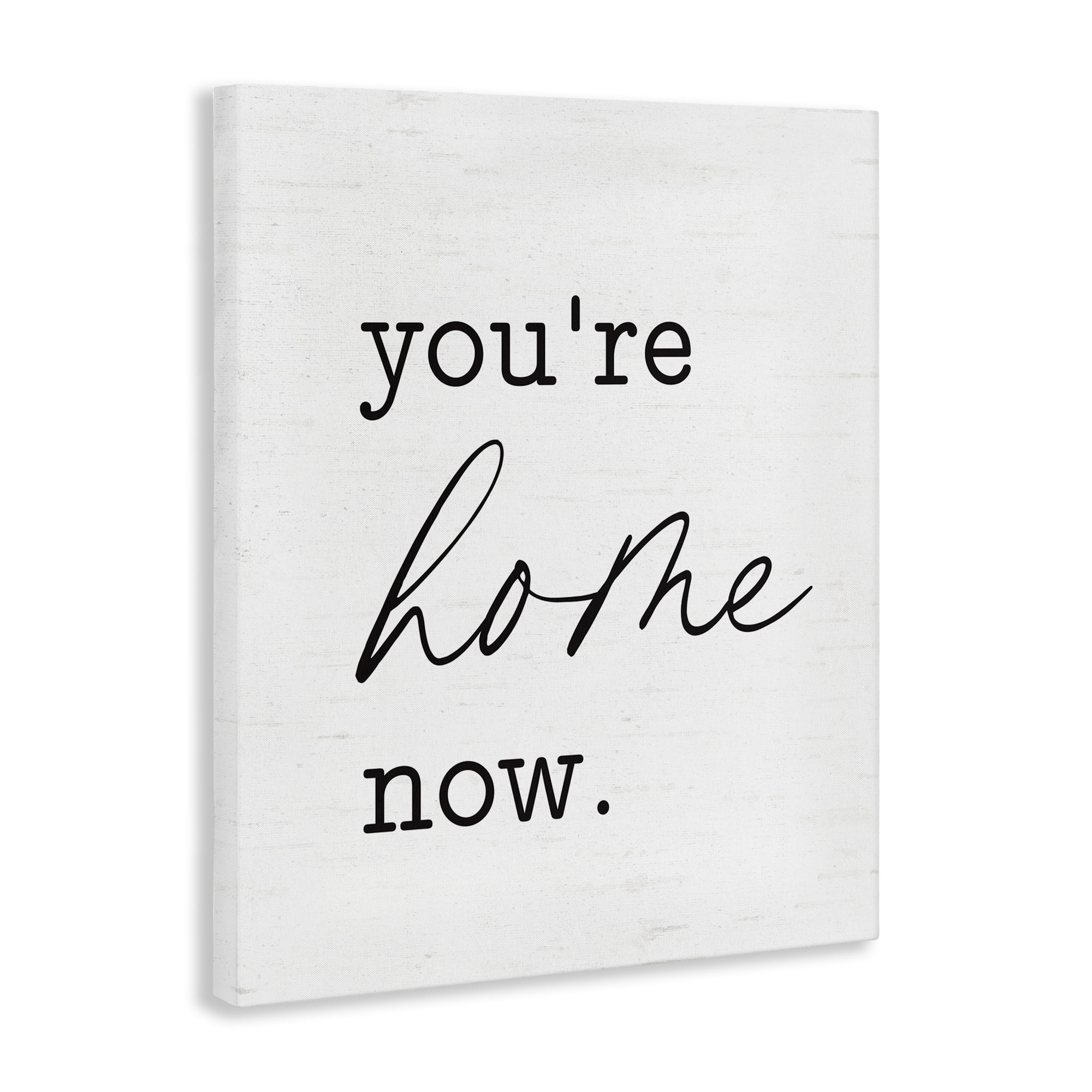 Stupell Industries You're Home Now Text & Numbers Painting Wrapped Canvas Art Print Wall Art, 16 x 20