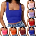 thumbnail image 1 of Ashirexll Débardeurs d'Été pour Femmes Mode Décontractée Col Rond Couleur Unie Sans Manches Confortable, 1 of 6