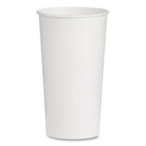 21 oz. Double-Sided Poly (DSP) Paper Cold Cups - White (1000/Carton)