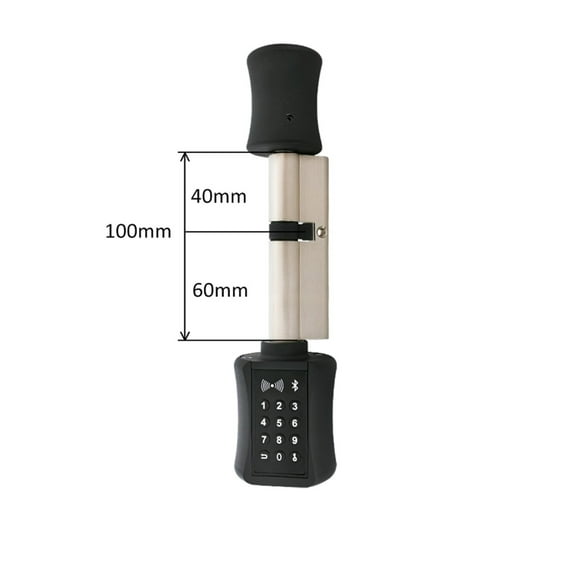 Bluetooth Cylinder Lock Lock Password Card Biometric Electronic Smart Door Lock Digital Keypad Code Keyless Lock Home ,Easy to Installation and Use