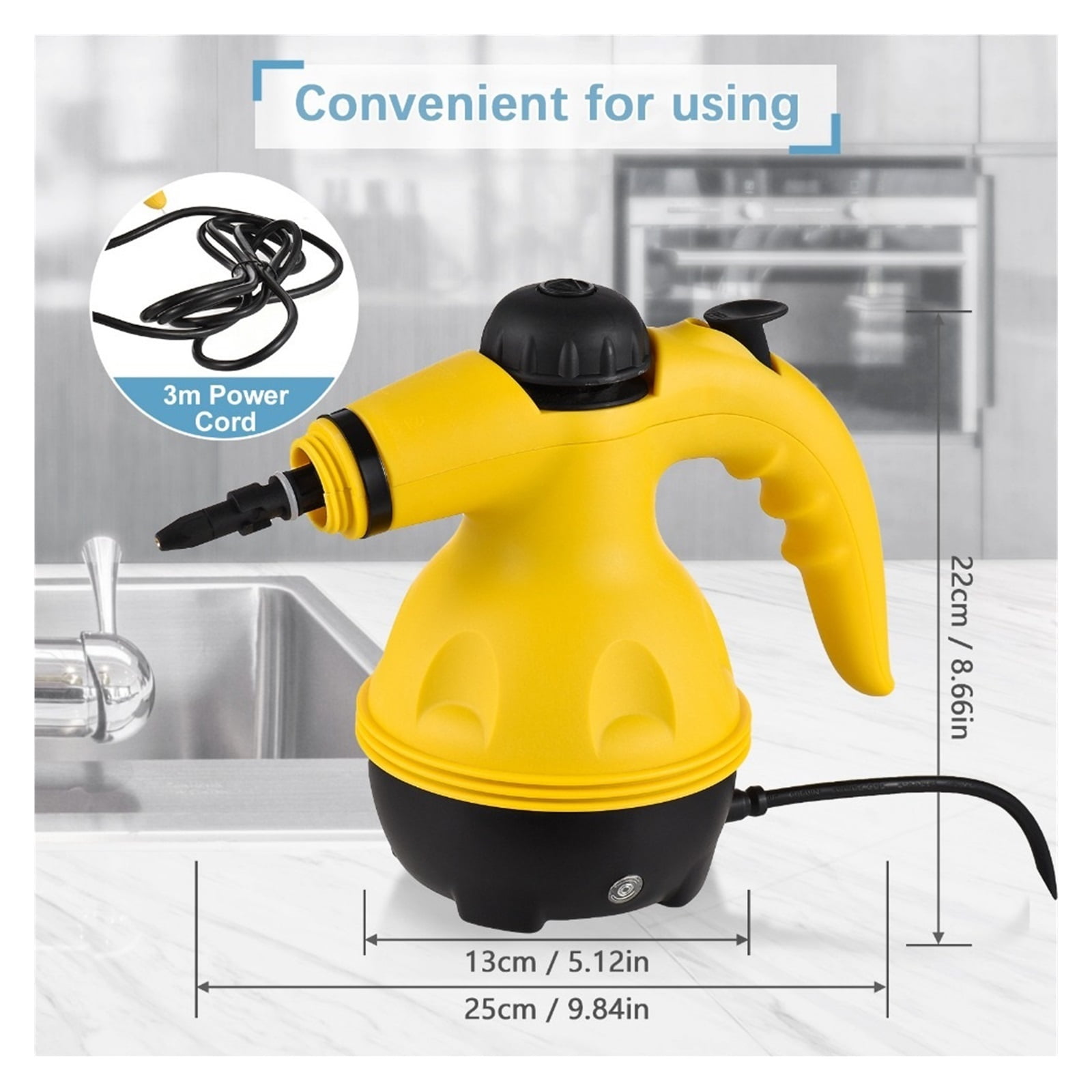 Handheld Electric Steam Cleaner, High Temperature Pressure Sterilization Air Conditioning Kitchen Hood Car Cleaning Machine ,Efficient Cleaning