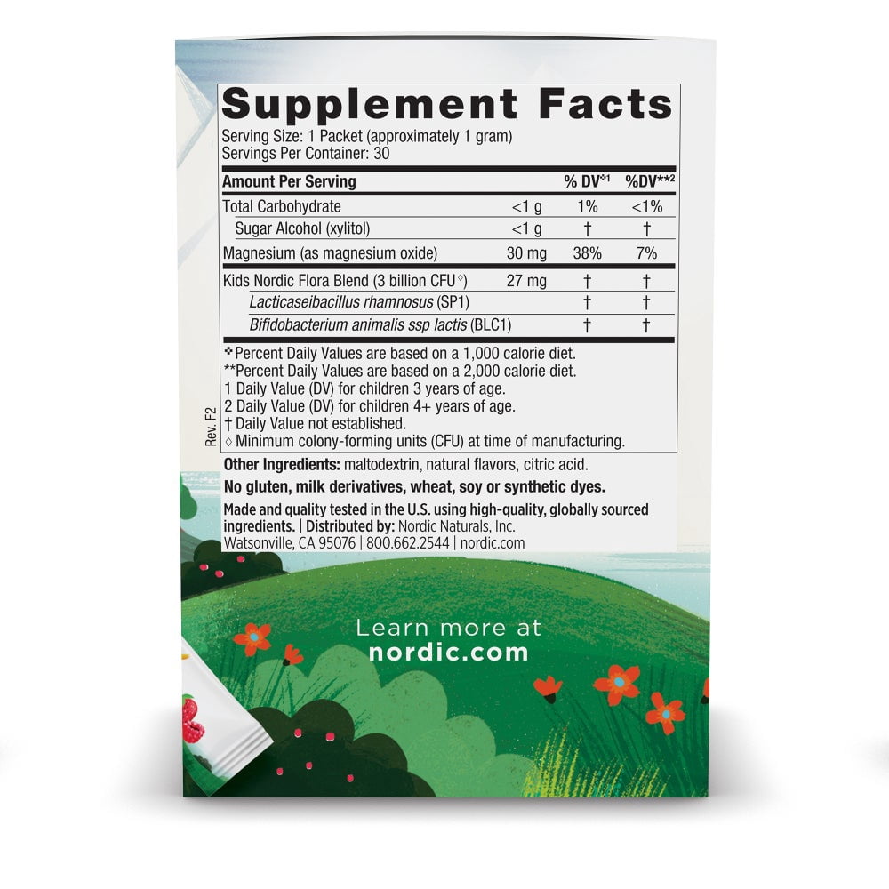 Nordic Naturals Flora Probiotic Pixies, Powder, Non-GMO, Vegan, 30 Packets
