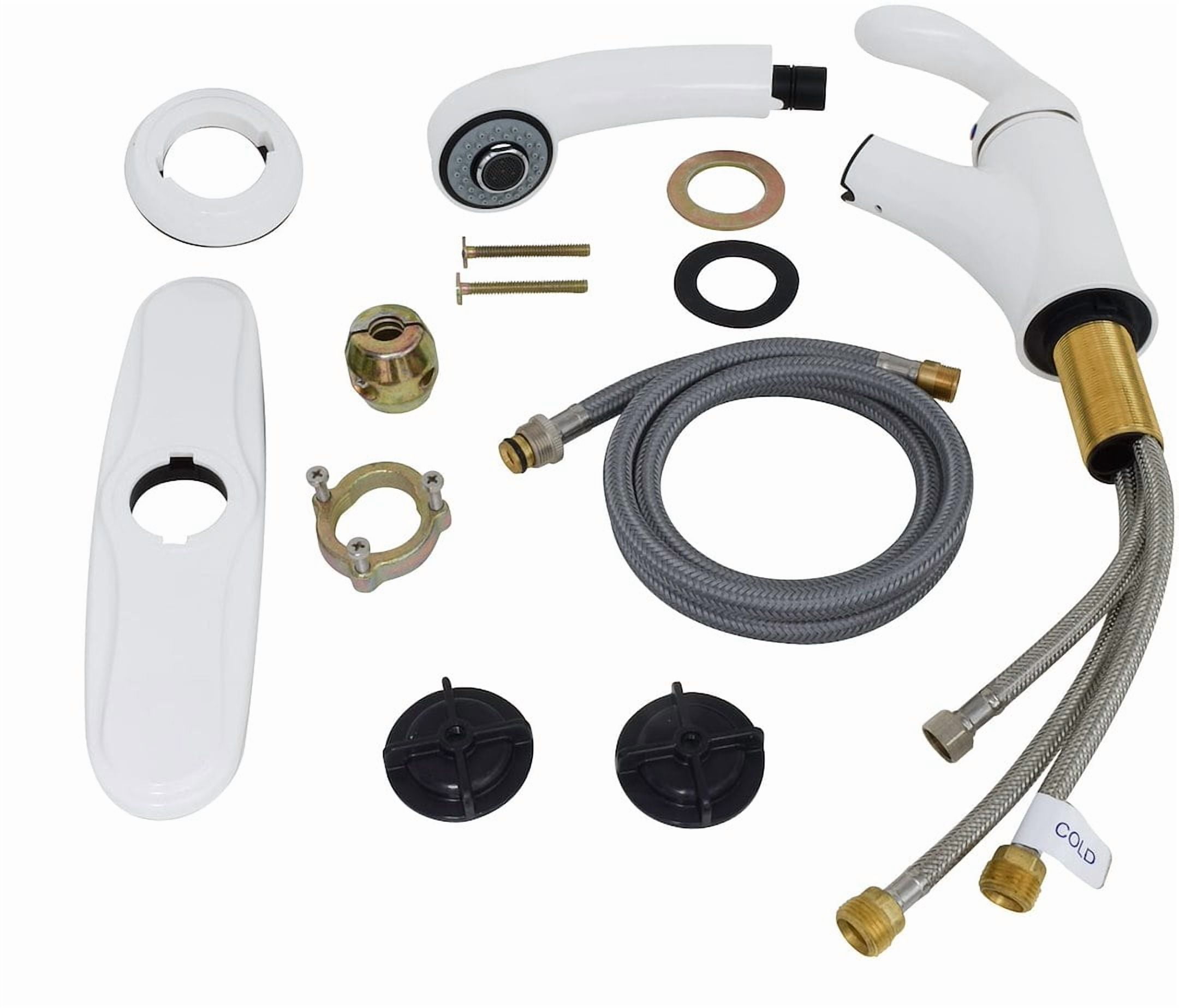 Valterra PF231241 Single-Handle Pull Out Hybrid Kitchen Faucet - White