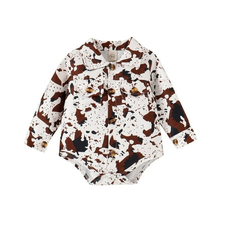 

JDEFEG Knitted Baby Boy Outfits Boys Girls Long Sleeve Cartoon Cow Prints Romper Bodysuits Clothes 3 To 6 Month Baby Boy Clothes A 80