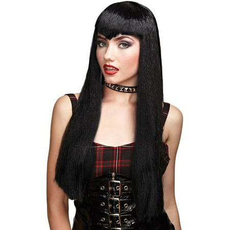 Black Vamp Wig Adult Halloween Accessory