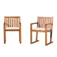 thumbnail image 3 of Modern Slat Back Solid Wood Dining Chairs (Set of 2) - Brown, 3 of 5