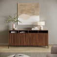thumbnail image 2 of Jofran Ryder 70" Modern Fluted Door Solid Wood Console Storage TV Stand Cabinet, 2 of 5