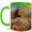Green, variant on Joyful Flower Field 11oz Ceramic Mug, Sunshine Floral Coffee Cup