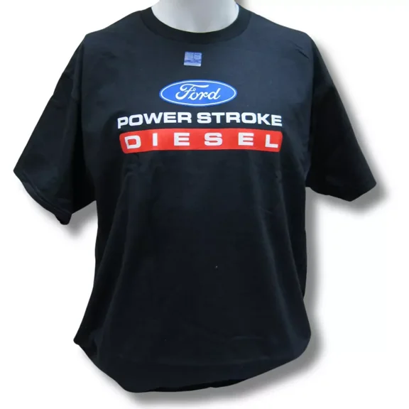 Ford Power Stroke Diesel Logo Emblem Cotton T-Shirt Official Licensed (Large)