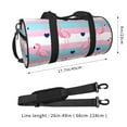 thumbnail image 4 of KLL Flamingo1 Duffle Bag For Men Women Sport Gym Fitness Tote Travel Training Workout Basketball Football Weekender, 4 of 8
